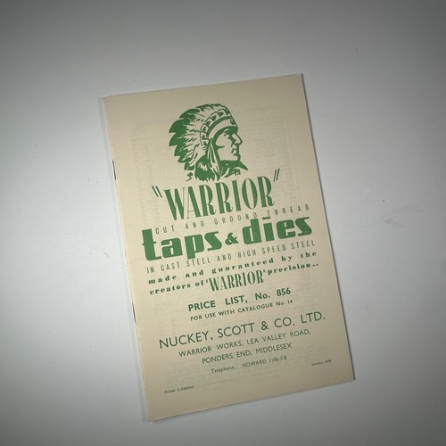 Vintage warrior taps dies - &,