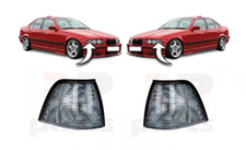 FOR BMW 3 E36 SDN HB ESTATE 90-00 FRONT INDICATOR LIGHT LAMP DARKENED PAIR SET