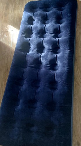 Single blue inflatable air bed - single,