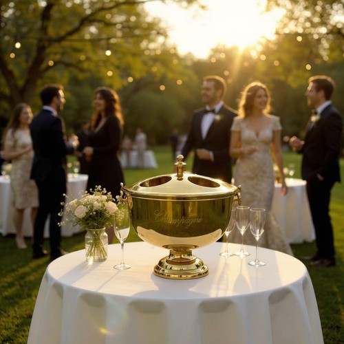 Gold champagne ice bucket - gold,