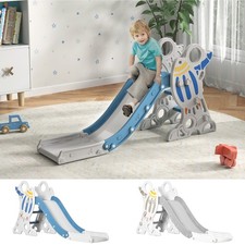 Kids Slide Indoor Freestanding Baby Slide Space Theme for Ages 1.5-3 Years