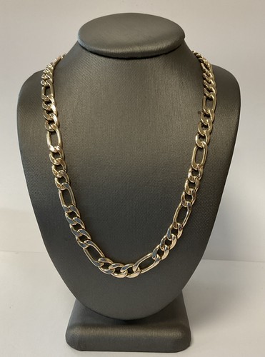 9ct gold figaro necklace - 9ct,