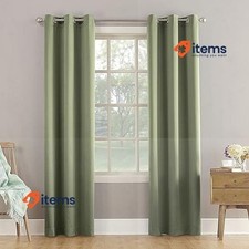 Sun Zero 53408 Becca Energy Efficient Grommet Curtain Panel 40 x 84 Sage Green