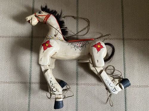 Wooden carved horse - wooden,