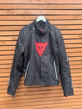 Dainese Black Laguna Seca D-Dry Motorcycle Jacket Size 58