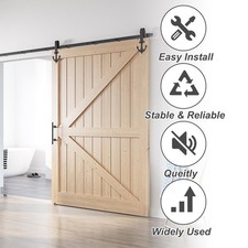 13FT Rustic Sliding Barn Wood Door Hardware Track Kit For Single door. Anchor.