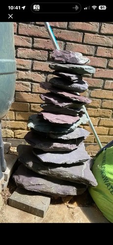 Slate water feature - water,