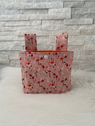 Handlebar bag mushrooms pink - "mushrooms, pink"