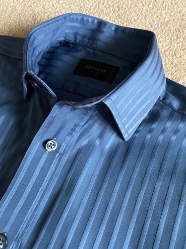 Duchamp ink blue weave stripe - blue,