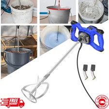 2600W Handheld Paddle Mixer Concrete Mixer, Portable Concrete Cement Mixer Adjus