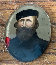 Antique Reverse Painted Glass