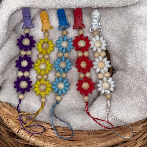 Baby dummy clip flower - baby,