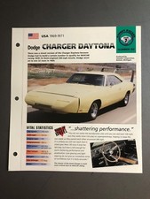 1969 - 1971 Dodge Charger Daytona IMP "Hot Cars" Spec Sheet Folder Brochure L@@K