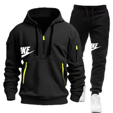 Men'S WOMEN track Suit, Zipper Hoodie + Trousers Suit Casual Men'S Sportswear