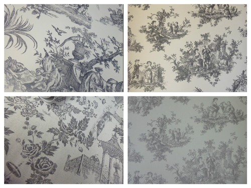 Black grey toile - black,