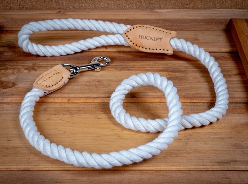 Dog lead hound real leather - lead,