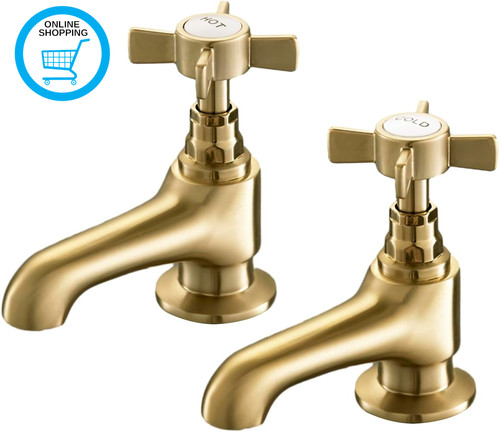 Golden basin taps - basin,