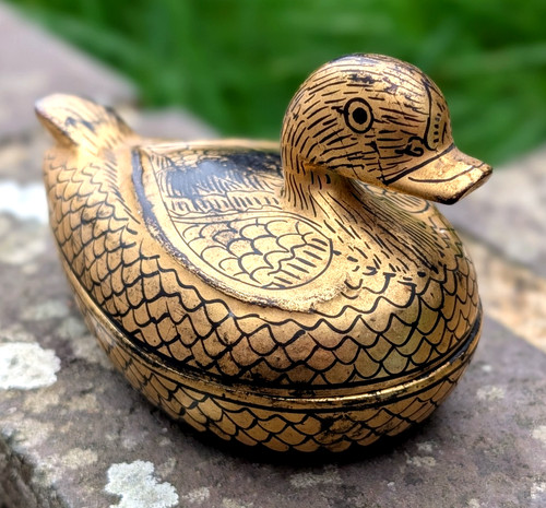Vintage gold lacquered - vintage, small