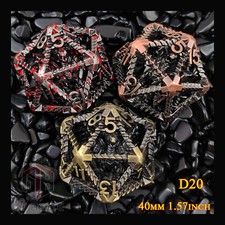 D20 40mm Large Size Dice Metal