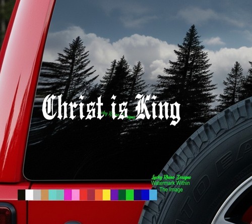 Christ king decal vinyl - is,