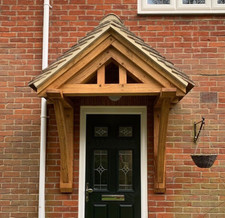 Solid Oak Porch Kit, Front Door Canopy -  Free Delivery - UK Handmade.