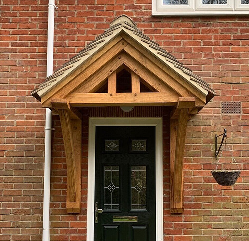 Solid oak porch kit front - porch, kit,