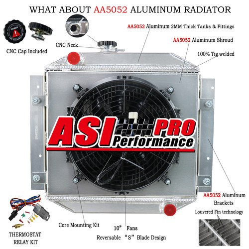 Row aluminum radiator - radiator, for