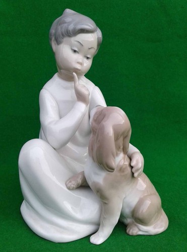 Lladro boy with dog - boy,
