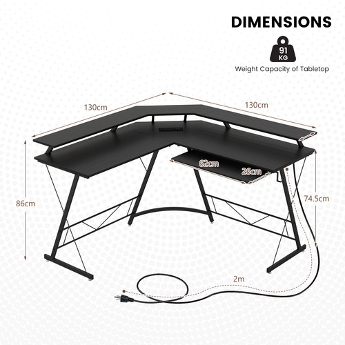 Desk with built socket 51 - with,