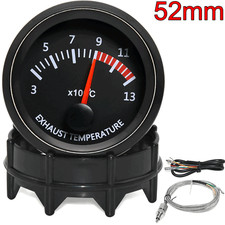 52mm 2" Car Auto Exhaust Gas Temp Temperature Gauge 300~1300℃ EGT With Sensor   