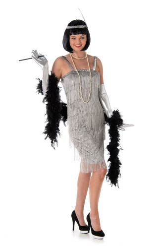 Women silver flapper - 20's,