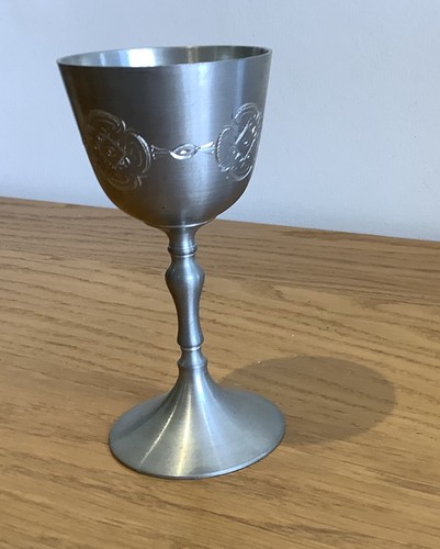 English pewter goblet cms - pewter, 15