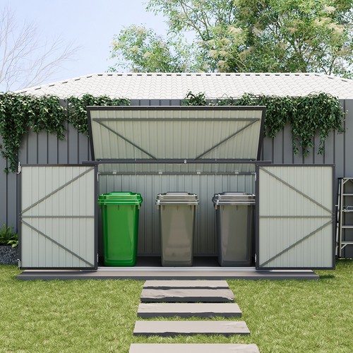 Metal wheelie bin - wheelie,