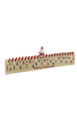 Wooden advent calendar - wooden, with