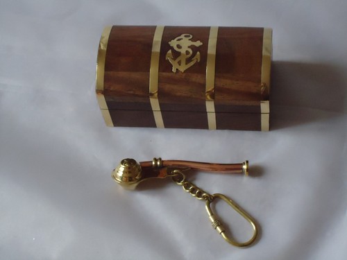 Bosun whistle key ring - key, in