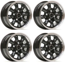 ULTRALITE CLASSIC MINI WHEELS 12" x 5J ET30 4x101.6 GLOSS BLACK LIP ALLOYS Z3105