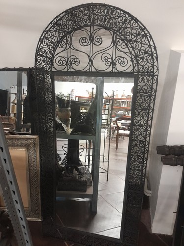 Wrought iron moroccan mirror - iron,