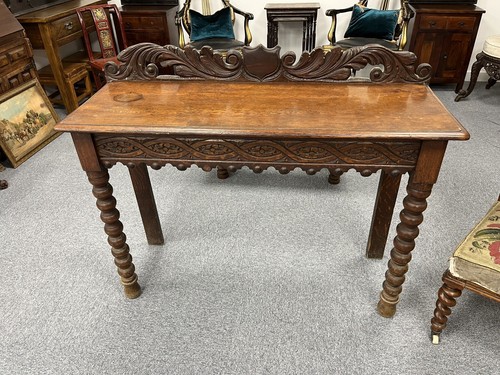 Oak jacobean console table - jacobean,
