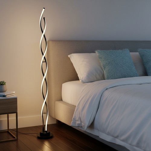 Black twist floor - floor, lamp