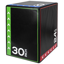 Plyometric JUMP BOX Large 3 in 1 Plyo Gym Leap Training Jumping Crate Up to 30"