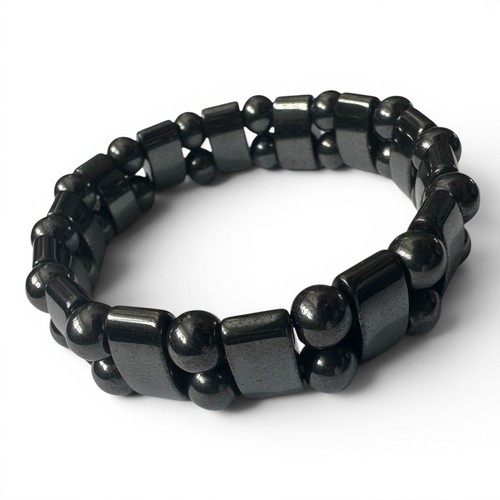 Magnetic hematite bead stretch - magnetic,