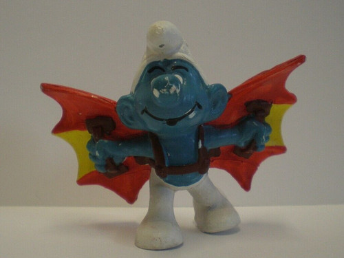 Vintage smurf figure hang - smurf,