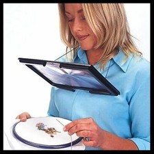 Hands Free 3 x Magnifying Glass with LED Light, Neck Cord for Reading, Sewing