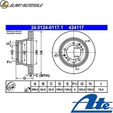 2x Brake Disc 24.0124-0117.1