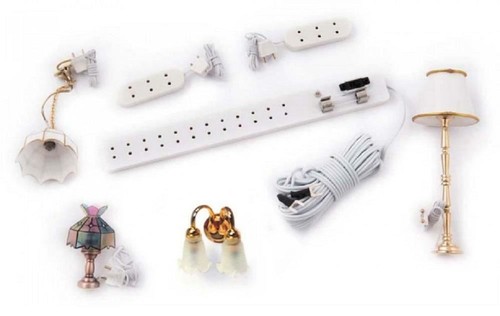 Dolls house electric - dolls, light