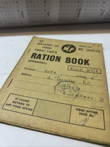 Original 1952 ration book - ration,