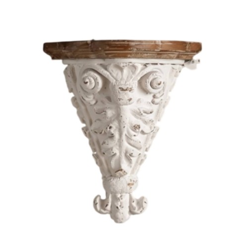Wall shelf with - bracket, ornate