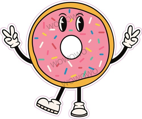 Catering trailer sticker donut - trailer,