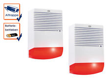 2pcs Dummy Siren with Flashing LED Battery Operating Alarm Systems Dummy House