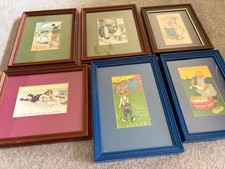 Six original framed - framed, antique